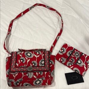 Vera Bradley purse and wallet - Floral Red Women's Bag Set